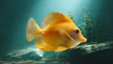 Kitiki hunt scene: an orange fish underwater